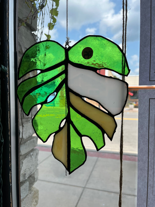 Stained Glass Hanging Plant